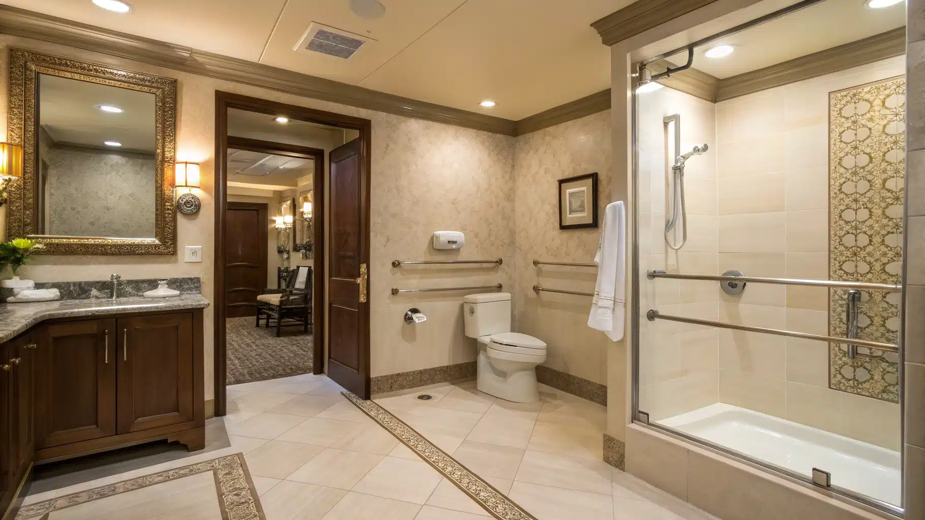 salle de bain accessible PMR